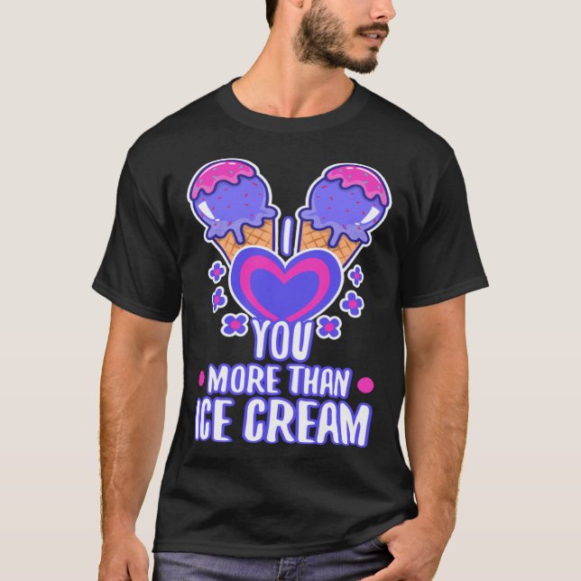 Camiseta Te amo más que helado 4 (Anverso)