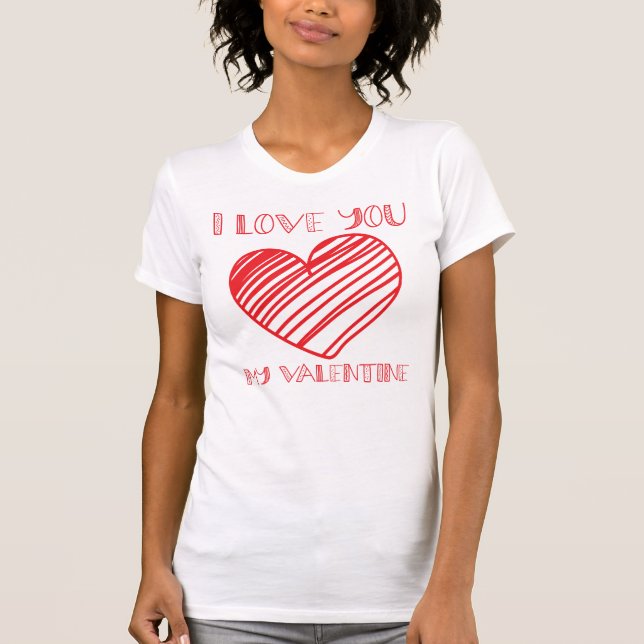 Camiseta Te Amo Mi Día de San Valentín De San Valentín (Anverso)