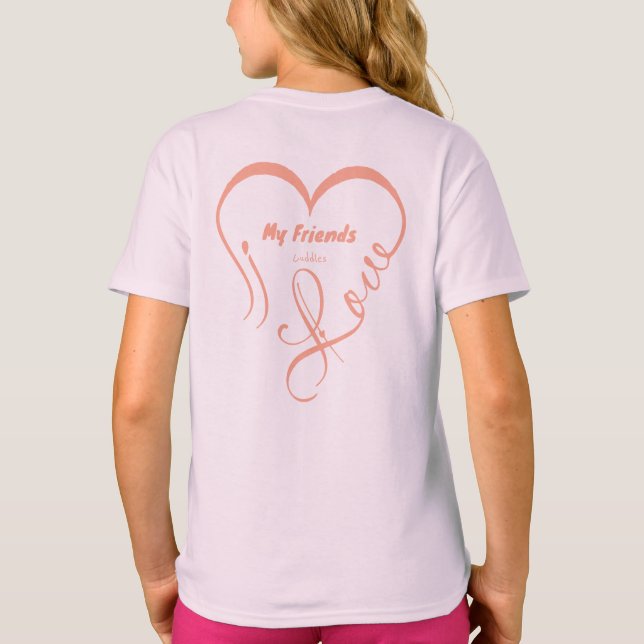Camiseta Te Amo Mis Amigos - Abrazos (Reverso)