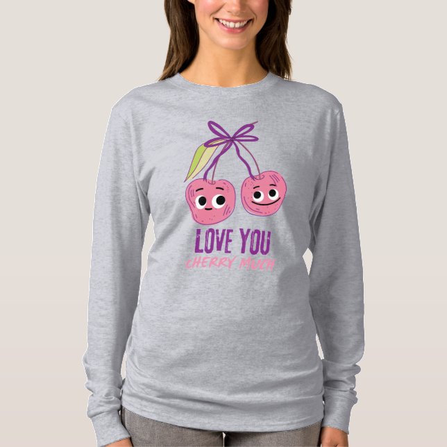 CAMISETA TE AMO MUCHO CHERRY (Anverso)