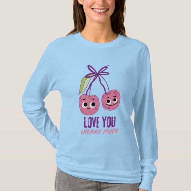 CAMISETA TE AMO MUCHO CHERRY (Anverso)