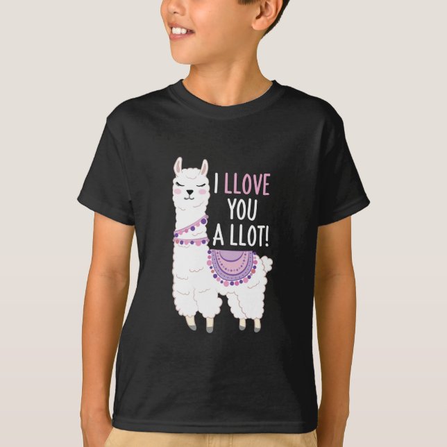 Camiseta Te amo mucho - Llama divertida (Anverso)