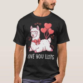 Camiseta Te Amo Mucho - Llama Kawaii de San Valentín