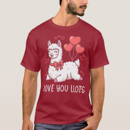 Camiseta Te Amo Mucho - Llama Kawaii de San Valentín