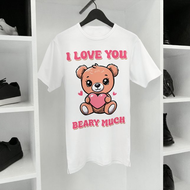 Camiseta Te Amo Mucho, Oso Cuto Con Corazón (Subido por el creador)