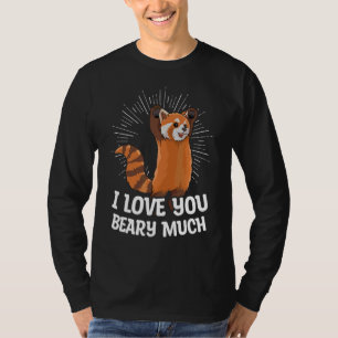 Camiseta Te Amo Mucho Pun Por Un Experto En Panda Rojo
