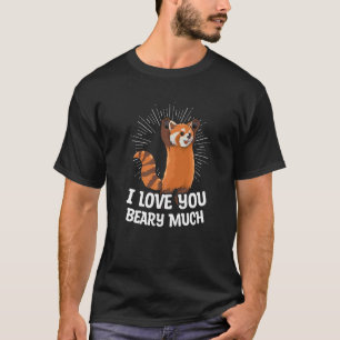 Camiseta Te Amo Mucho Pun Por Un Experto En Panda Rojo