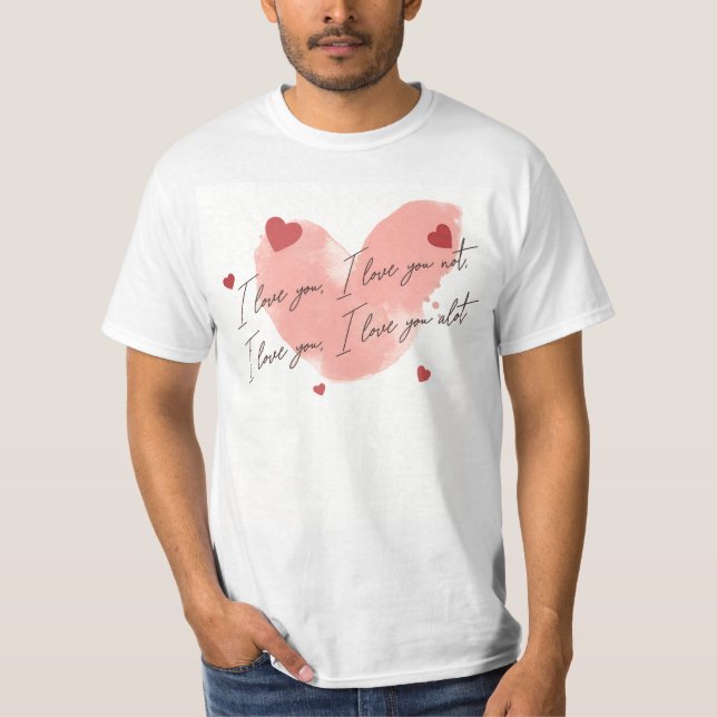 Camiseta Te amo mucho, regalo El día de San Valentín (Anverso)
