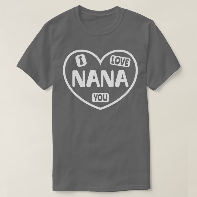 Camiseta Te Amo Nana (Diseño del anverso)