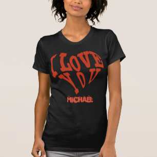 Camiseta Te amo negro