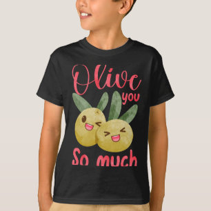 Camiseta Te amo oliva tanto divertido juego de palabras com