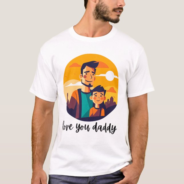 Camiseta Te amo papá - El Día del Padre (Anverso)