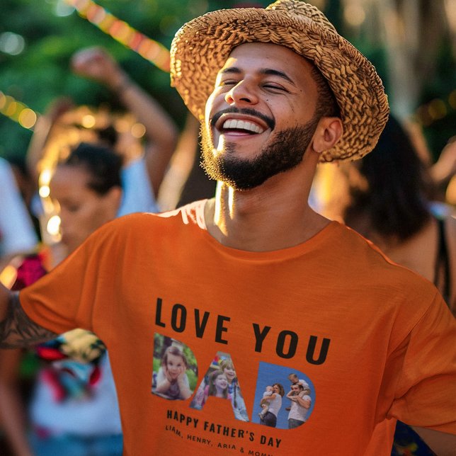 Camiseta Te amo papá Personalizado Collage de fotos Padres  (Subido por el creador)
