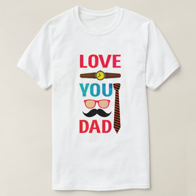 Camiseta Te amo papá - Regalo del Día del Padre (Diseño del anverso)