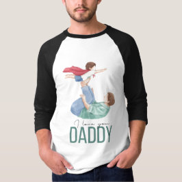 Camiseta Te Amo Papá Superhéroe Padre e Hijo Raglan