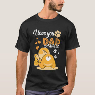 Camiseta Te Amo Papá Un Montón Gato Papá Día del Padre