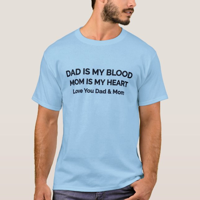 Camiseta Te amo papá y mamá (Anverso)