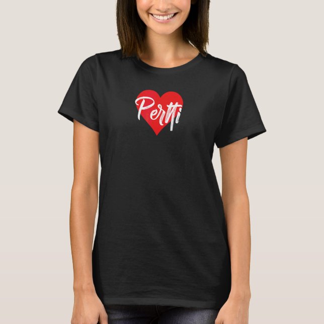 Camiseta Te amo Pertti nombre amor corazón (Anverso)