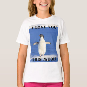 Camiseta Te amo pingüino