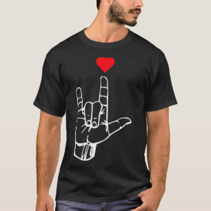 Camiseta Te amo regalo de Rótulo ASL para hombres mujeres n