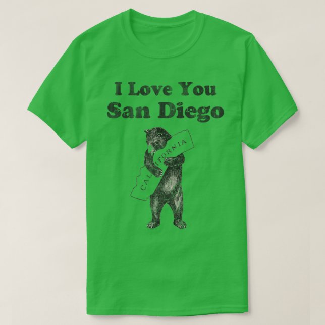 Camiseta Te Amo San Diego California (Diseño del anverso)