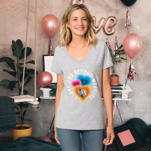 Camiseta Te amo sin medida corazones divertidos