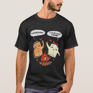 Camiseta Te Amo Smore Divertido Camping Pareja Campista Hom