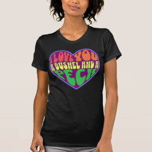 Camiseta Te Amo un Bushel y un Peck Tipografía Retro Corazó