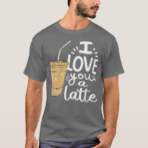 Camiseta Te amo un café café recién gracioso Espresso lindo