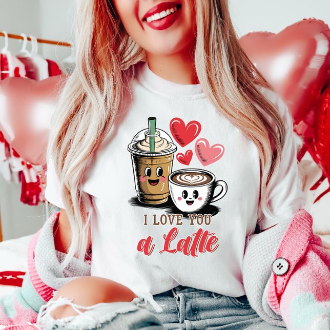 Camiseta Te amo un café de latte (Subido por el creador)