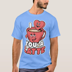 Camiseta Te Amo Un Café Latte Corazón Latte Cute Valenti