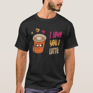 Camiseta Te Amo Un El día de San Valentín De Café Latte