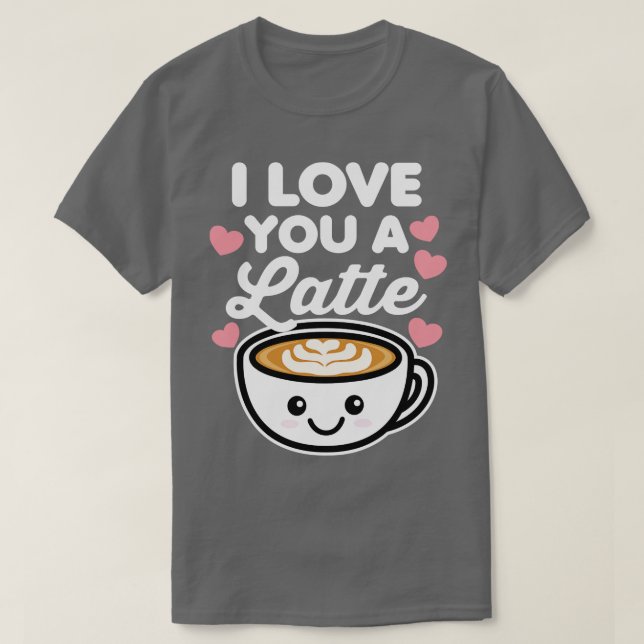 Camiseta Te Amo Un Latte (Diseño del anverso)