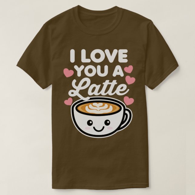 Camiseta Te Amo Un Latte (Diseño del anverso)