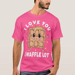Camiseta Te Amo Un Waffle Lot Kawaii Comida Waffle Pun