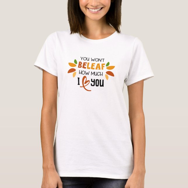 Camiseta Te Amo Y El Otoño Más Que Nada (Anverso)