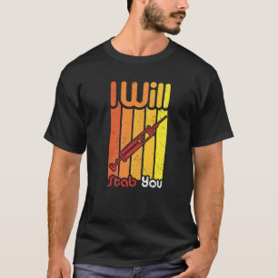 Camiseta Te apuñalaré la vida de enfermería Rn Lpn Cna Aten