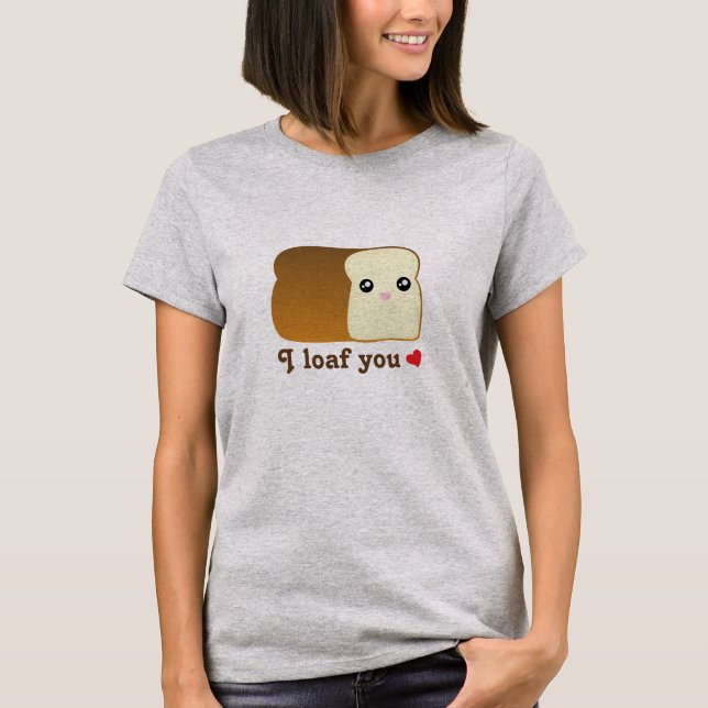 Camiseta Te asomo kawaii pan personalizado divertido juego  (Anverso)