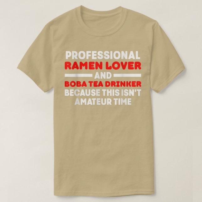 Camiseta Té Boba Ramen Cute Kawaii Té de leche de burbuja 2 (Diseño del anverso)