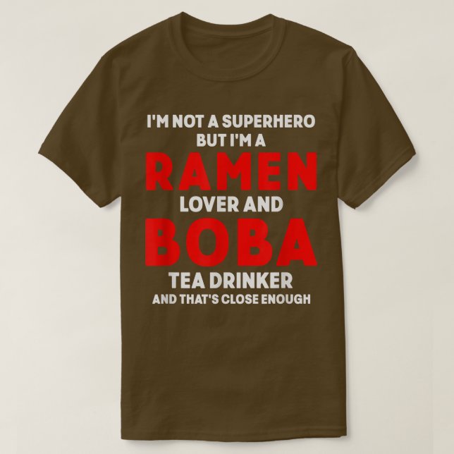 Camiseta Té Boba Ramen Cute Kawaii Té de leche de burbuja 2 (Diseño del anverso)