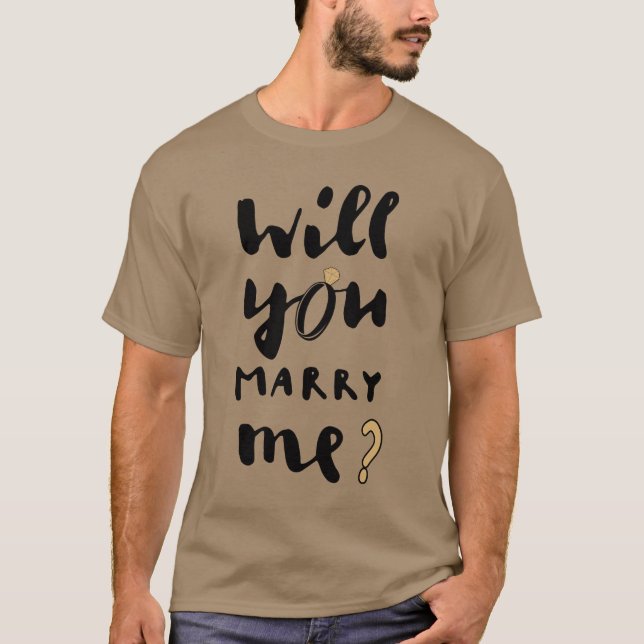 Camiseta ¿Te casarás conmigo (Anverso)