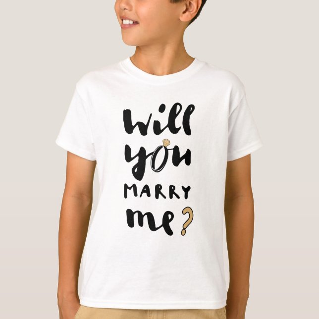 Camiseta ¿Te casarás conmigo? (Anverso)