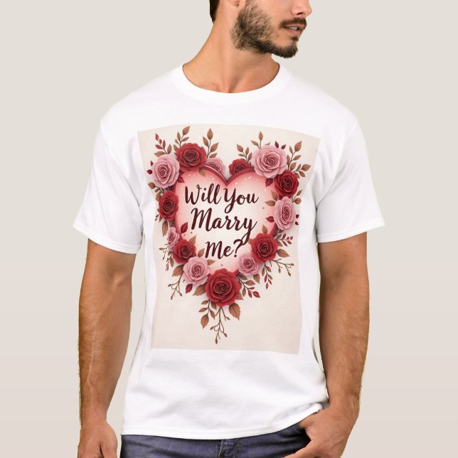 Camiseta ¿Te Casarás Conmigo? Propuesta romántica (Anverso)