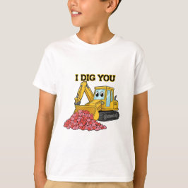 Camiseta Te Cavo Cute Excavadora Camión de Construcción Cam