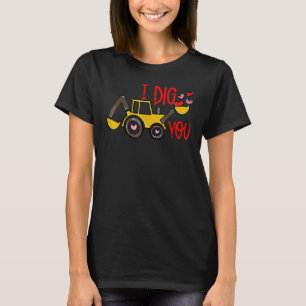 Camiseta Te Cavo Excavador Día de San Valentín Corto Corazó