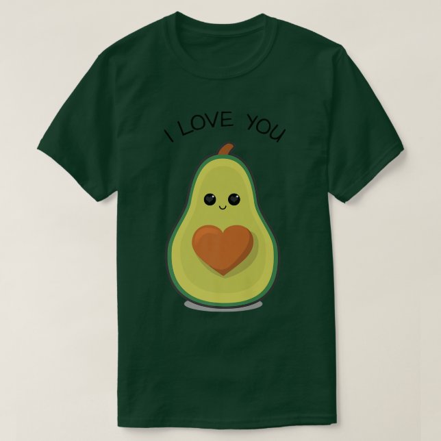 Camiseta Te Corazón Aguacado Funny Guacamole Vegan Food Lov (Diseño del anverso)
