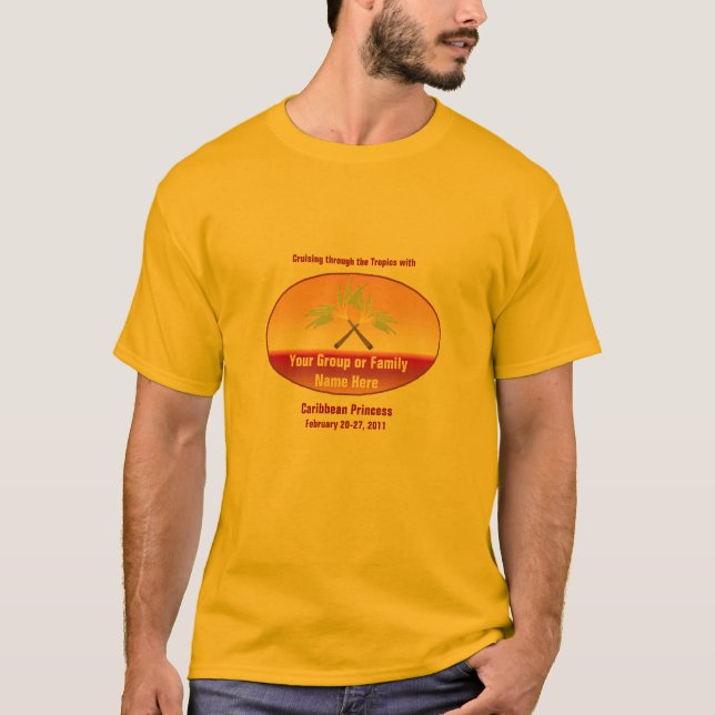 Camiseta Te cruzada de la travesía del grupo de las palmas (Anverso)