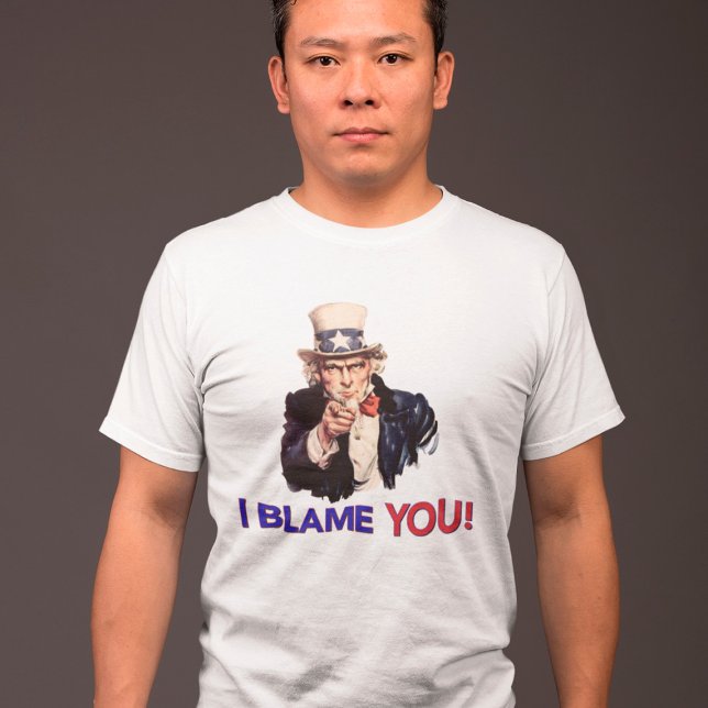 Camiseta Te Culpo A TI - Tío Sam Retro (Subido por el creador)