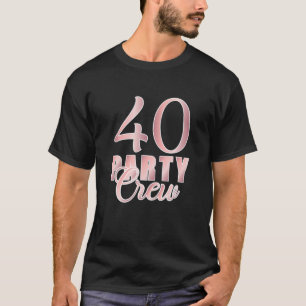 Camiseta Té de amigos del grupo Bday Rosado de 40 miembros 