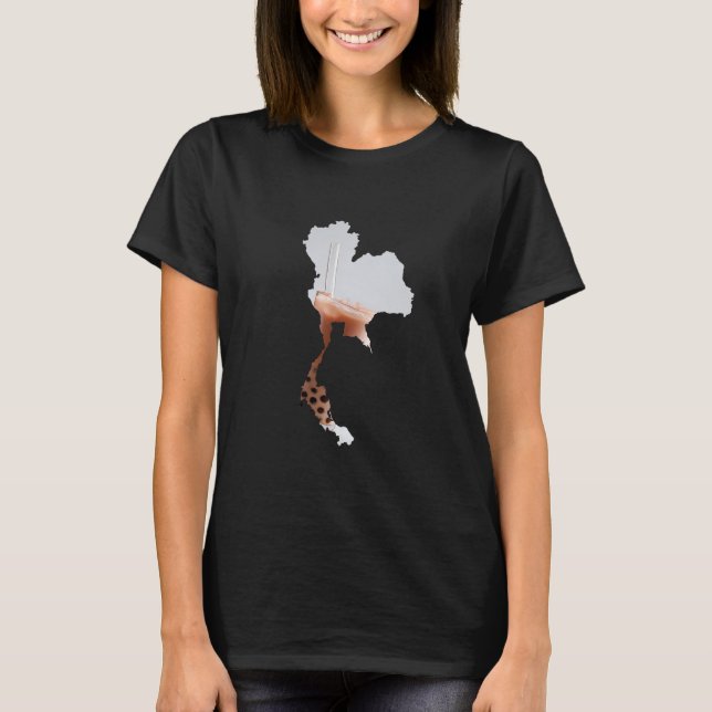 Camiseta Té de boba en forma de Tailandia (Anverso)